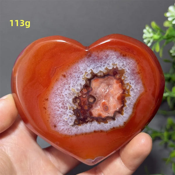 Red Agate Geode Heart-ToShay.org