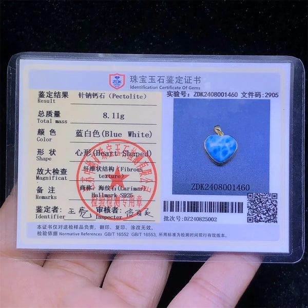 Blue Larimar Heart Pendant-ToShay.org