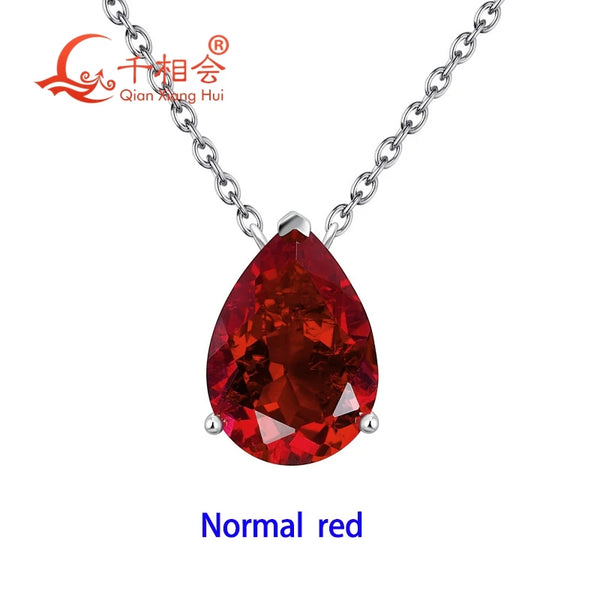 Red Ruby Pendant Necklace-ToShay.org