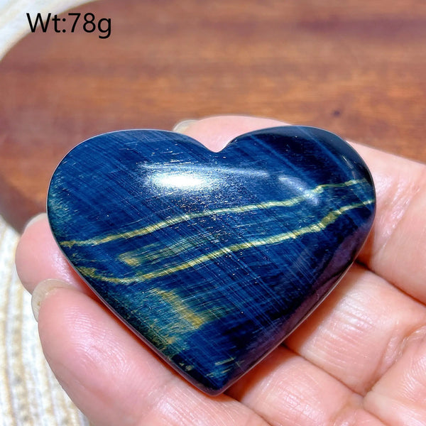 Blue Flash Tiger Eye Heart-ToShay.org