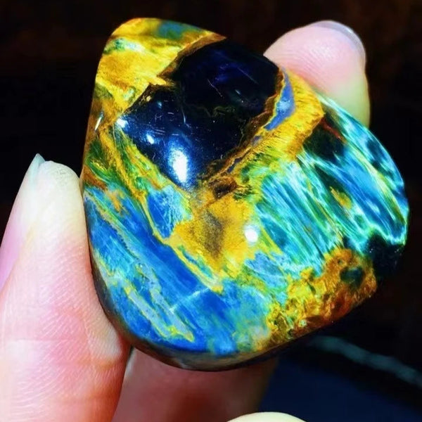 Yellow Blue Pietersite Pendant-ToShay.org