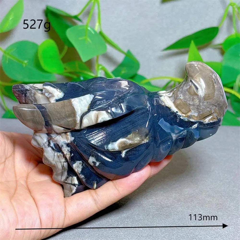 Fire Agate Dragon Skull-ToShay.org