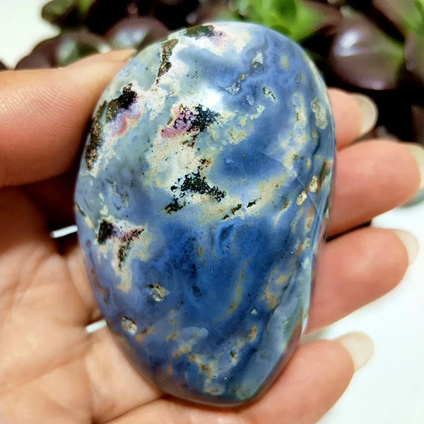 Mixed Ocean Jasper Palm Stones-ToShay.org