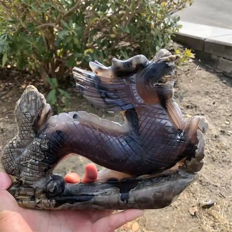 Grey Agate Dragon-ToShay.org
