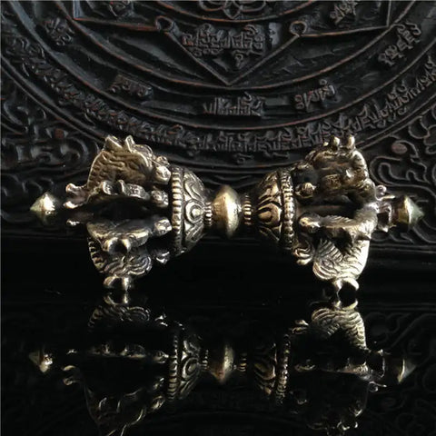 Tibetan Brass Vajra Pestle-ToShay.org