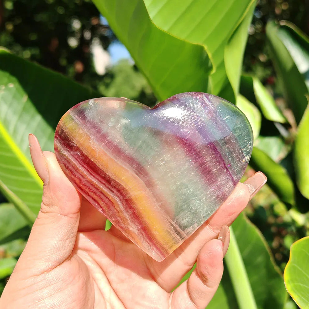 Rainbow Fluorite Heart-ToShay.org