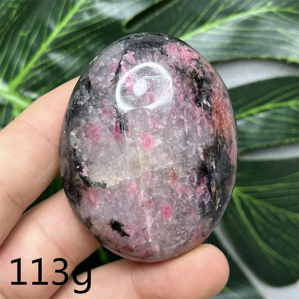 Pink Rhodonite Palmstone-ToShay.org