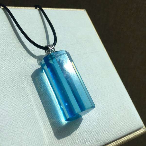 Blue Aquamarine Pendant-ToShay.org