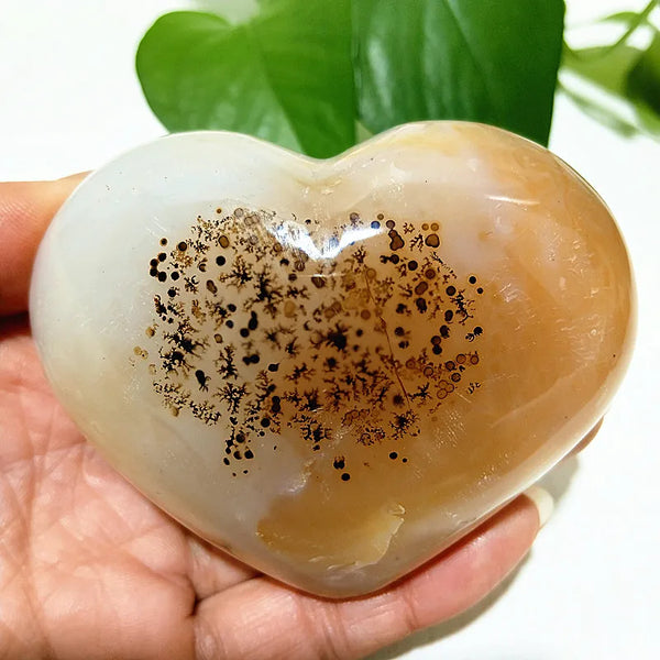 Yellow Moss Agate Heart-ToShay.org