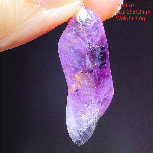 Purple Cacoxenite Auralite Pendant-ToShay.org