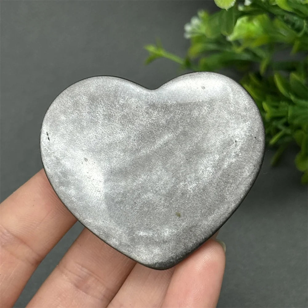 Silver Obsidian Quartz Heart-ToShay.org
