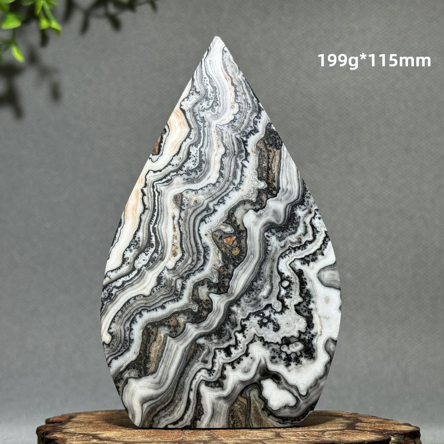 Grey Stripe Agate Torch-ToShay.org