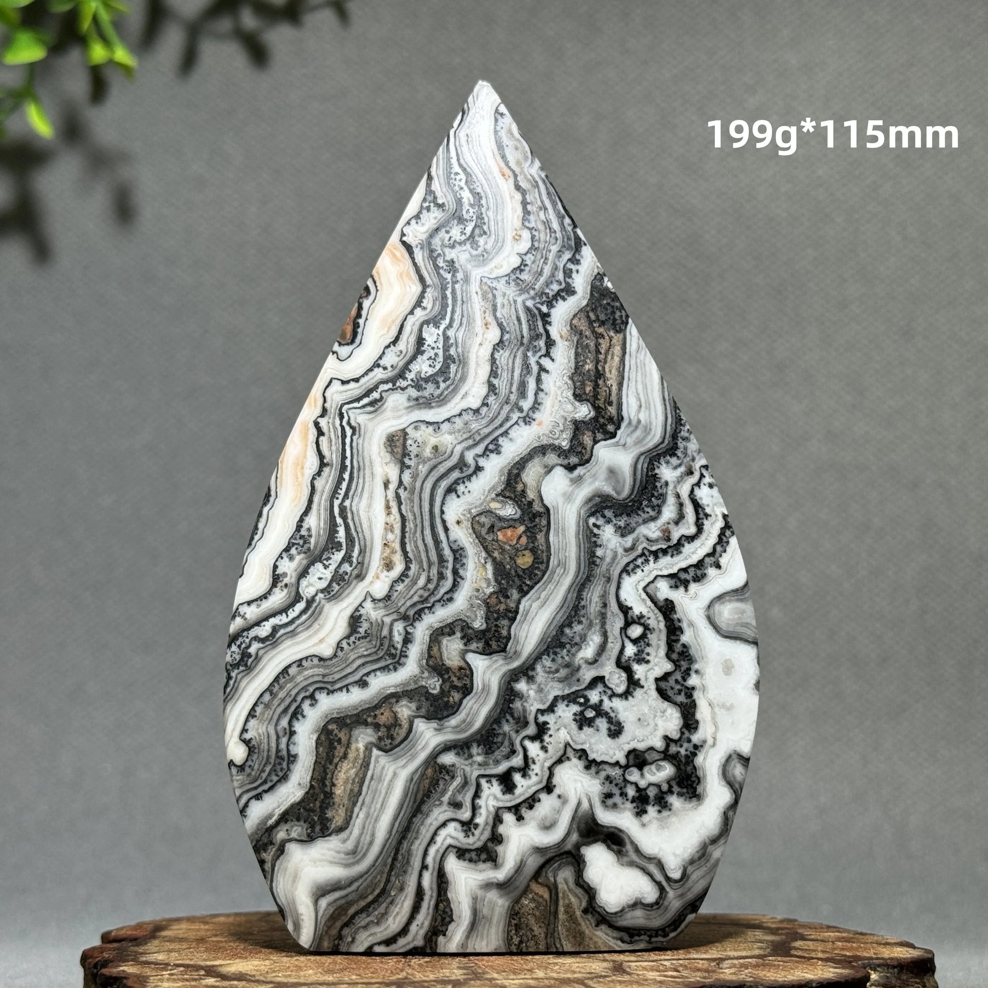 Grey Stripe Agate Torch-ToShay.org
