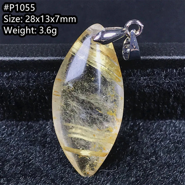 Gold Rutilated Quartz Pendant-ToShay.org