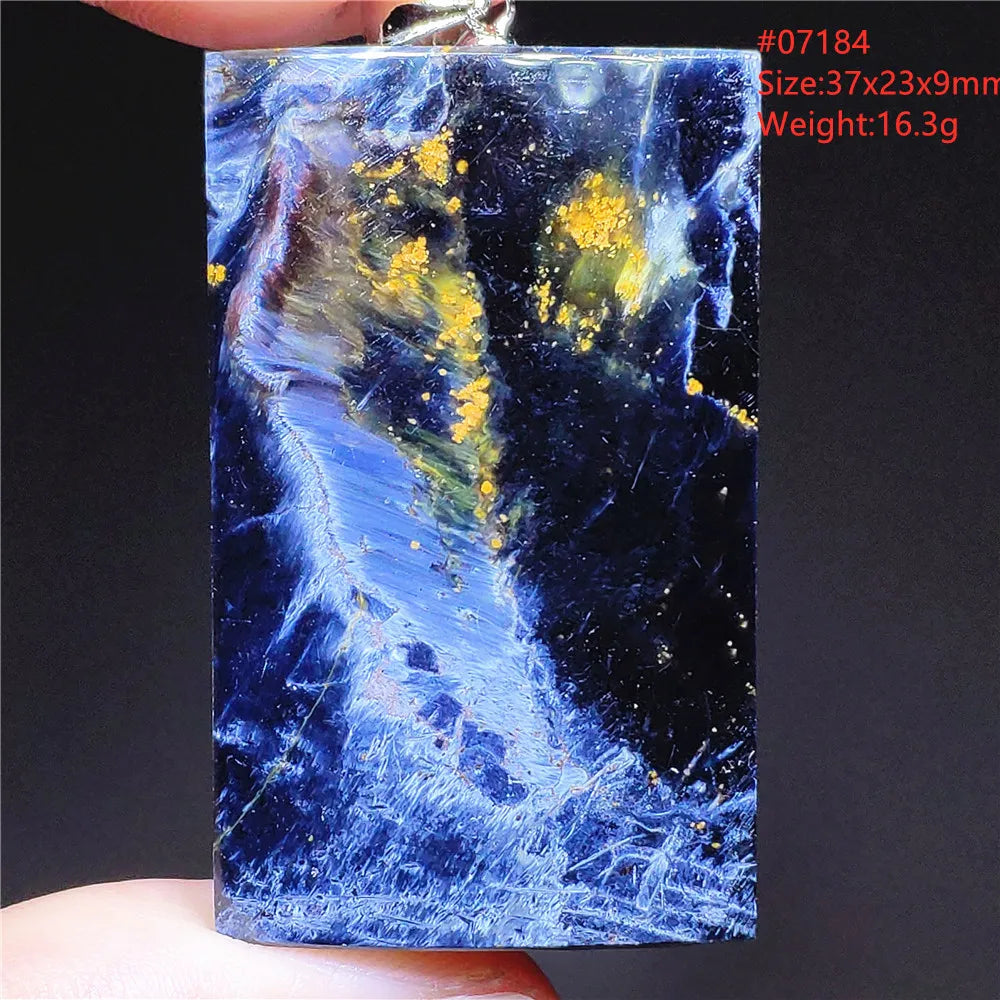 Blue Pietersite Chatoyant Pendant-ToShay.org
