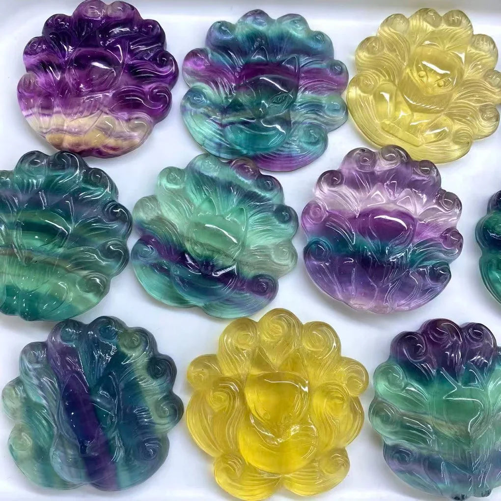 Rainbow Fluorite Figurines-ToShay.org