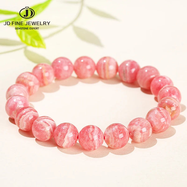 Red Vein Rhodochrosite Bracelet-ToShay.org
