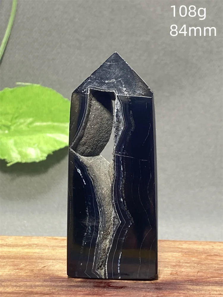 Black Striped Agate Tower-ToShay.org