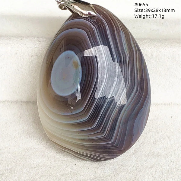 Grey Lace Agate Pendant-ToShay.org