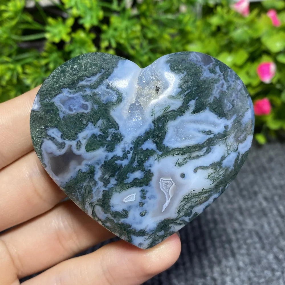 Green Moss Agate Heart-ToShay.org