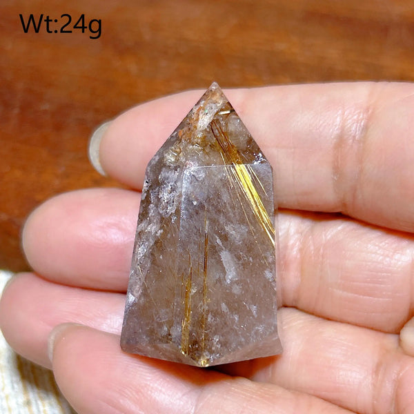 Gold Rutilated Crystal Point-ToShay.org