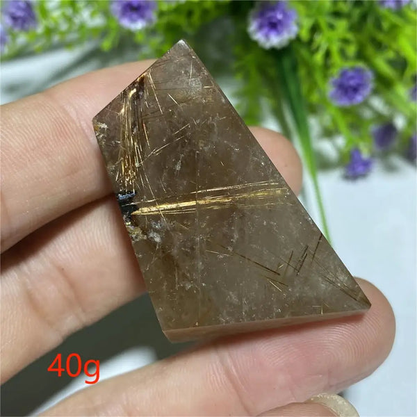 Gold Rutilated Hair Crystal-ToShay.org