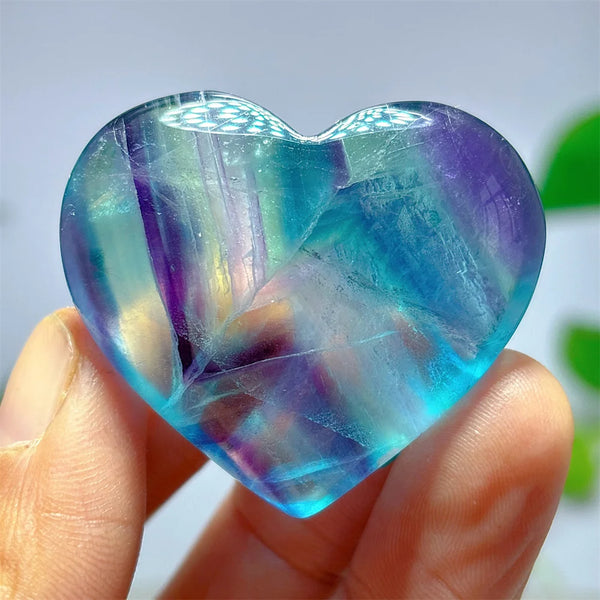 Rainbow Fluorite Heart-ToShay.org