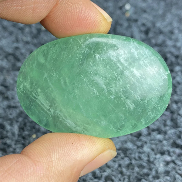 Green Fluorite Palm Stone-ToShay.org