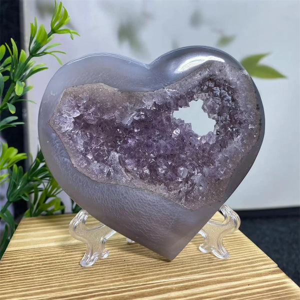 Purple Amethyst Agate Heart-ToShay.org