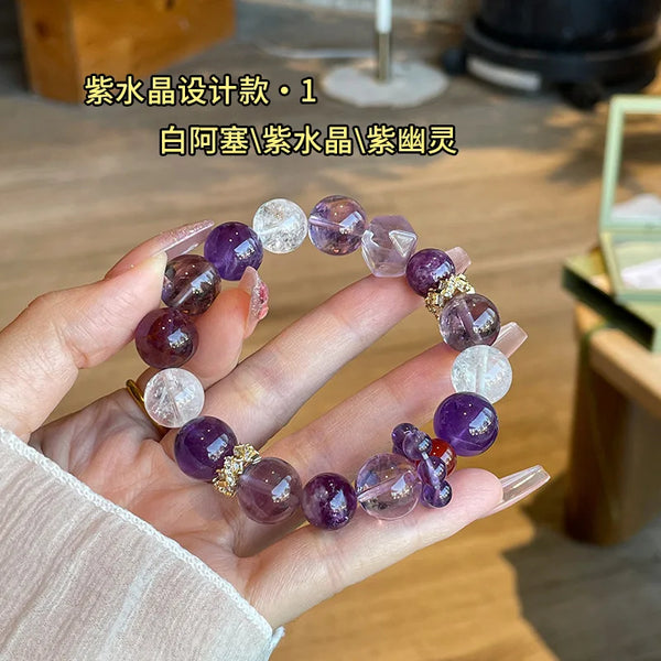 Purple Pink Crystal Bracelet-ToShay.org