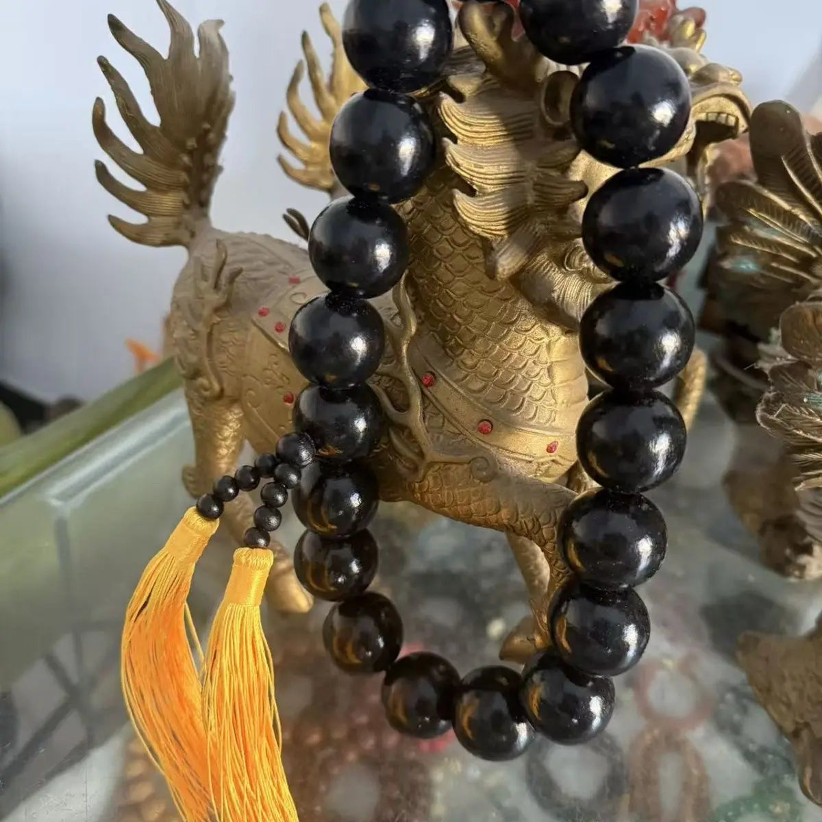 White Peach Wood Monk Beads-ToShay.org