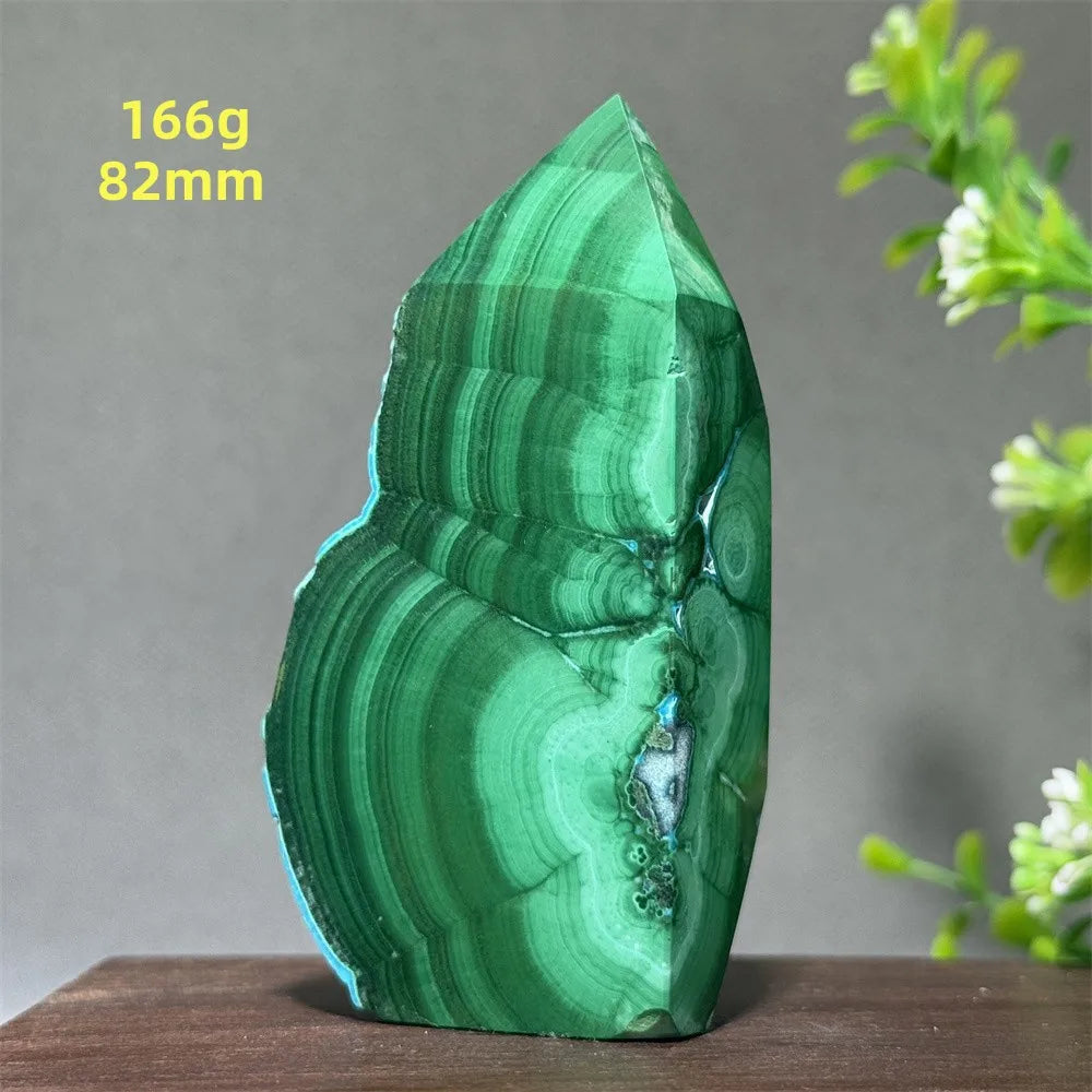 Blue Chrysocolla Malachite Point-ToShay.org