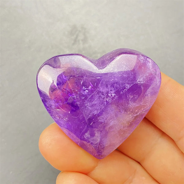 Purple Amethyst Hearts-ToShay.org