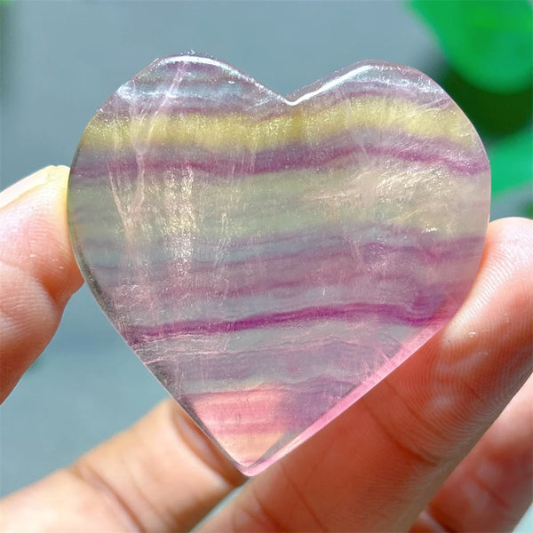 Rainbow Fluorite Heart-ToShay.org