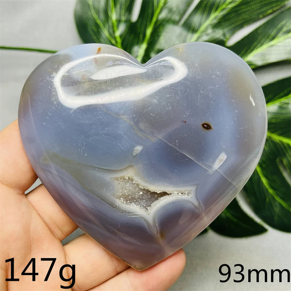 Grey Agate Geodo Heart-ToShay.org