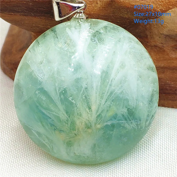 Green Feather Fluorite Pendant-ToShay.org