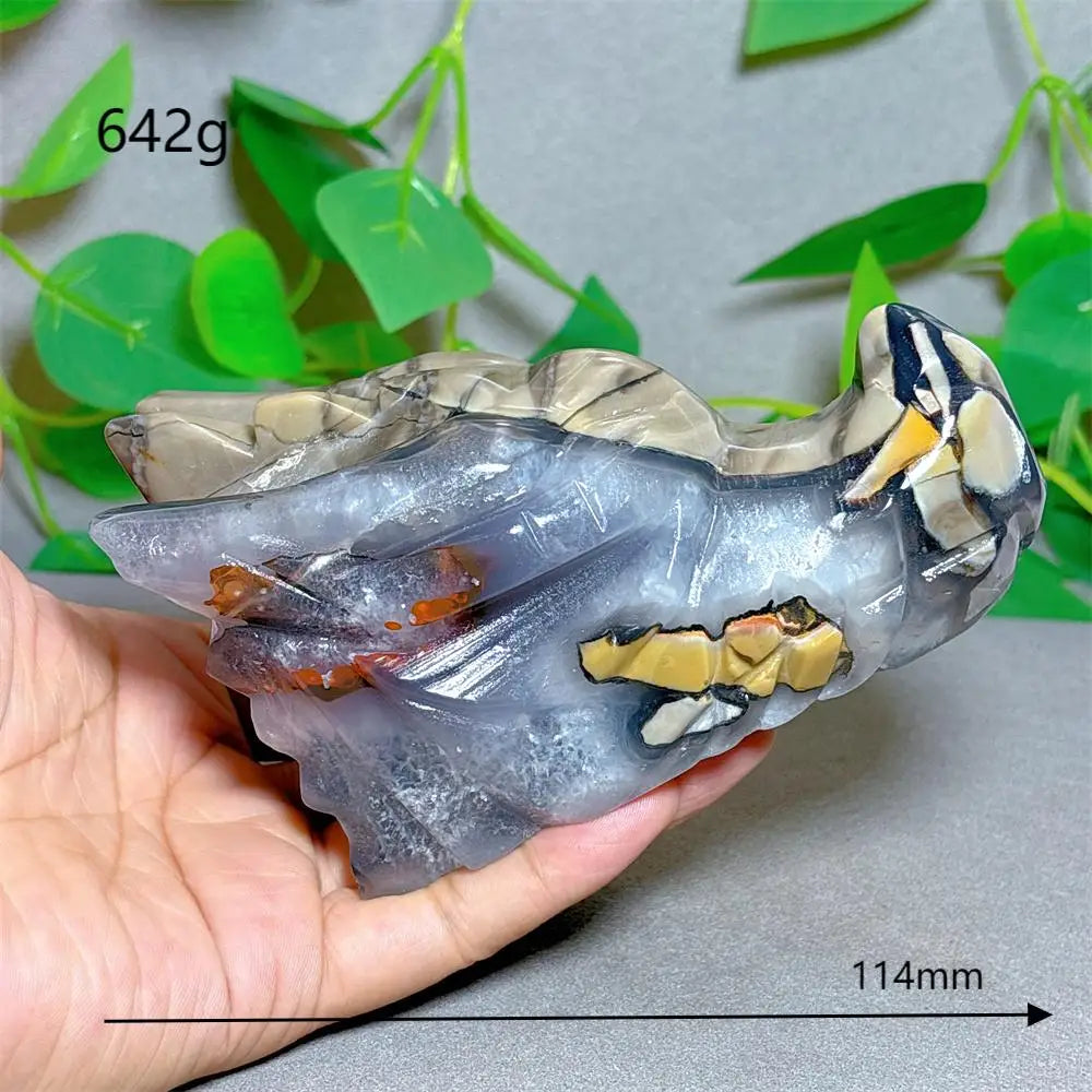 Fire Agate Dragon Skull-ToShay.org