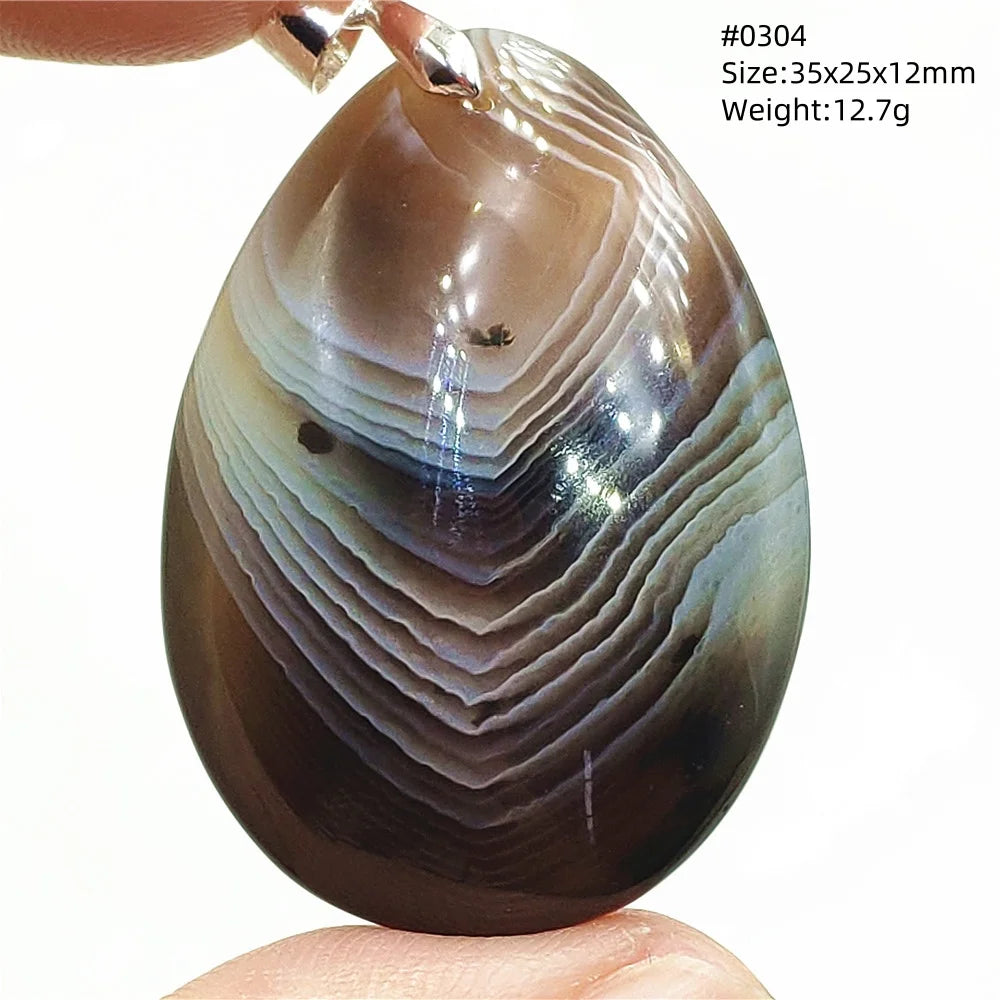 Grey Brown Agate Pendant-ToShay.org