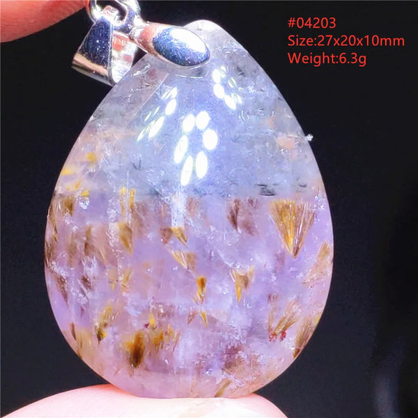 Gold Rutilated Pendant-ToShay.org