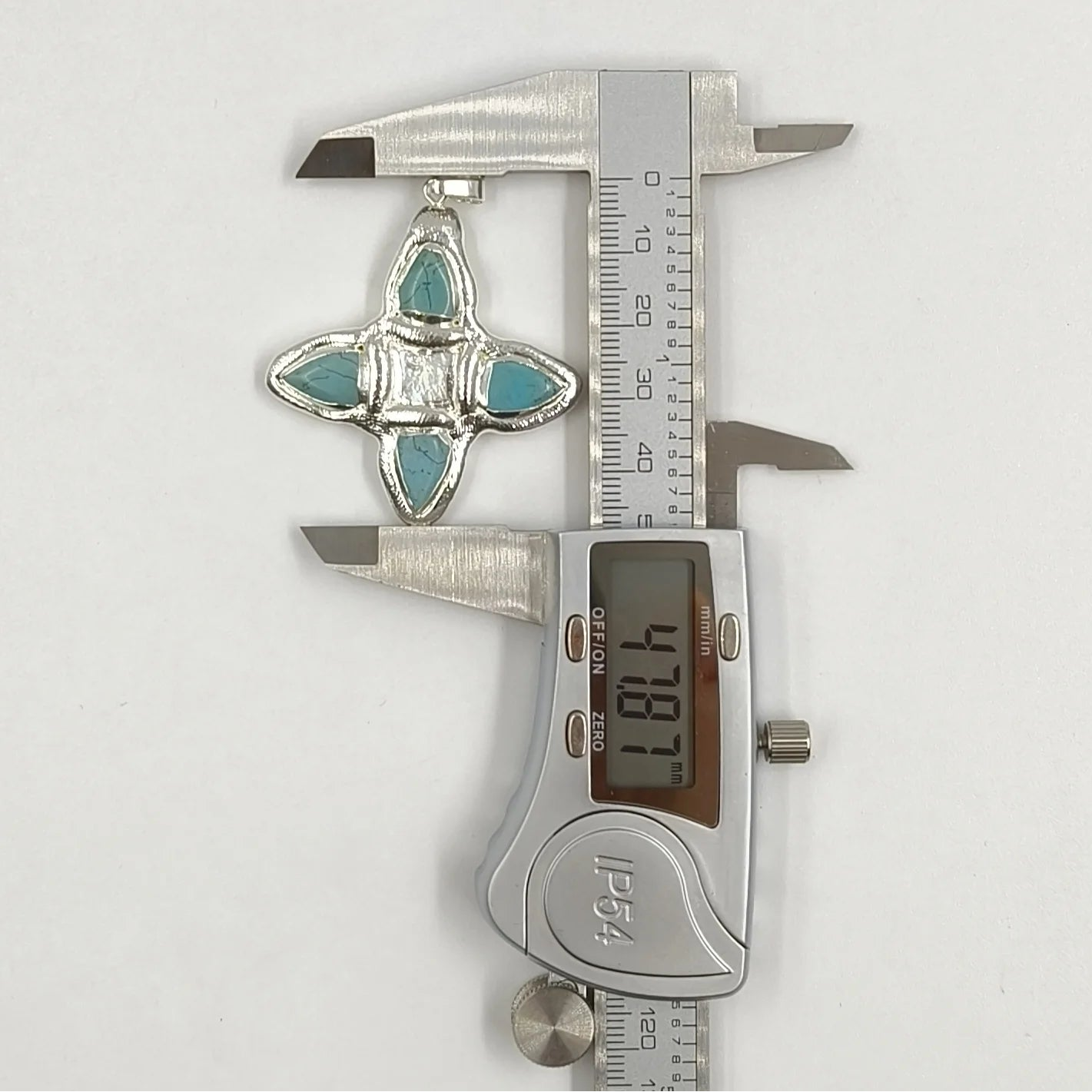 Blue Turquoise Cross Pendant-ToShay.org