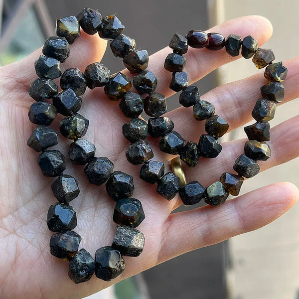Yellow Amber Bead Necklace-ToShay.org