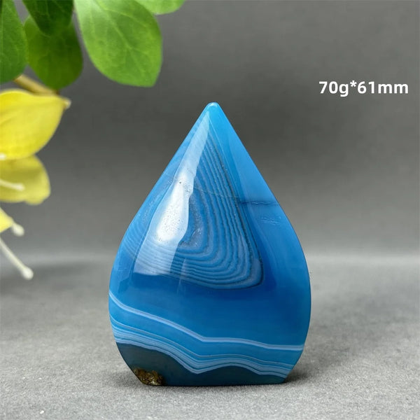 Blue Striped Agate Torch-ToShay.org