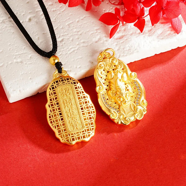 Gold Xiangyun Pendant-ToShay.org