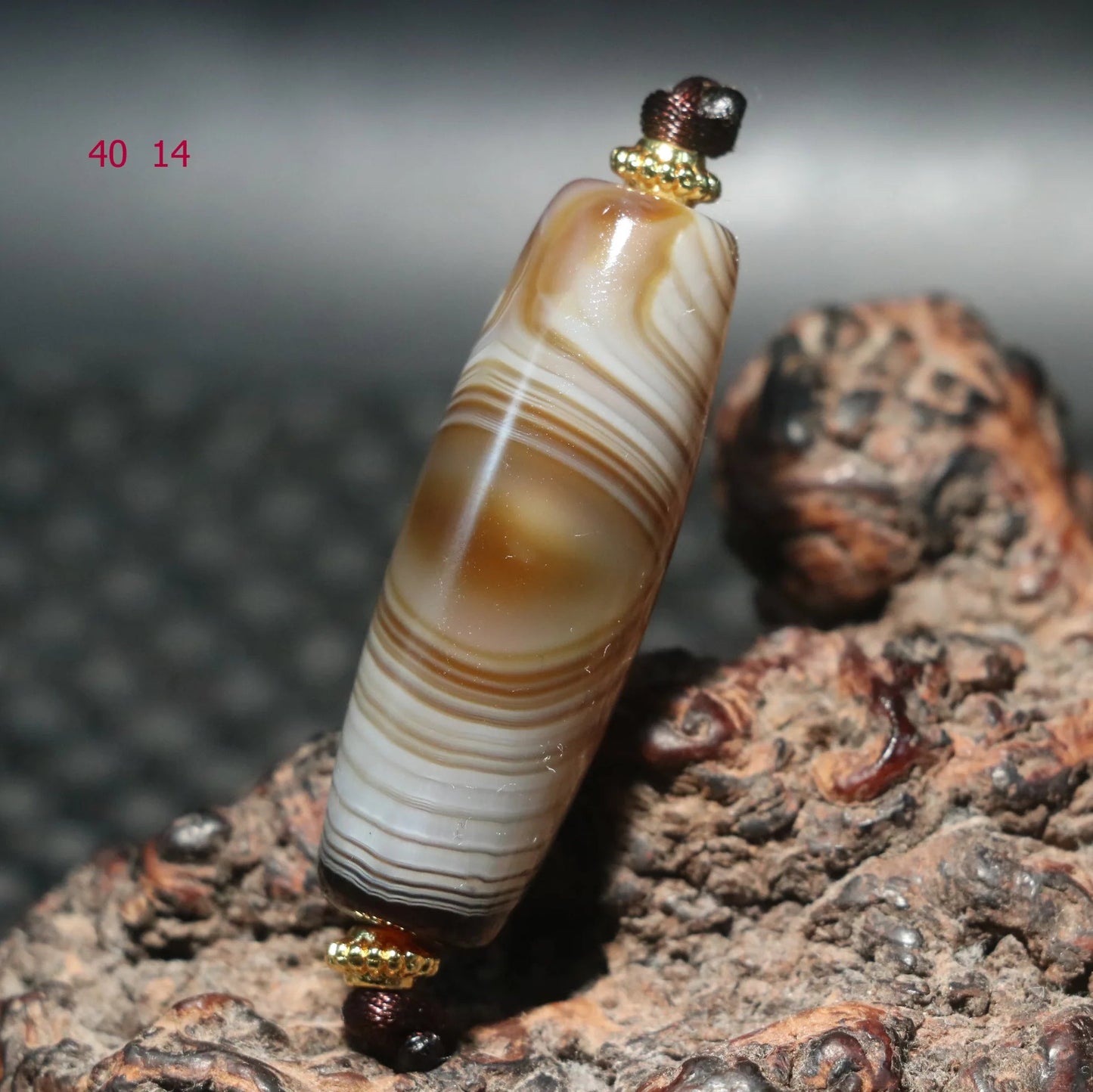 Tibetan Agate Dzi Bead-ToShay.org