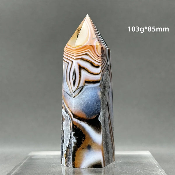 Black Red Striped Agate Wand-ToShay.org