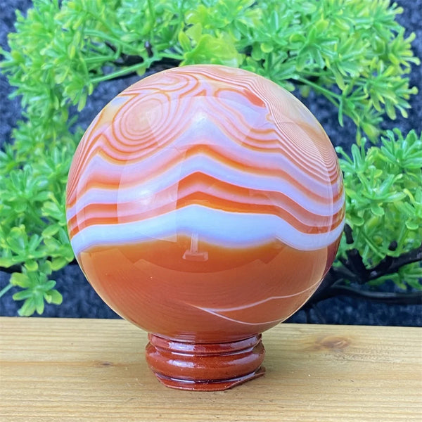 Red Striped Agate Ball-ToShay.org