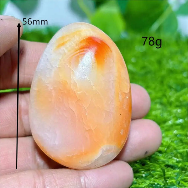 Orange Carnelian Palm Stone-ToShay.org