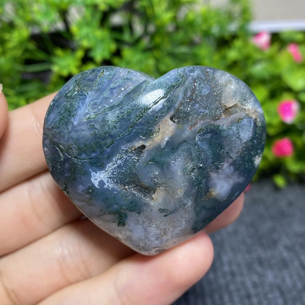Green Moss Agate Heart-ToShay.org