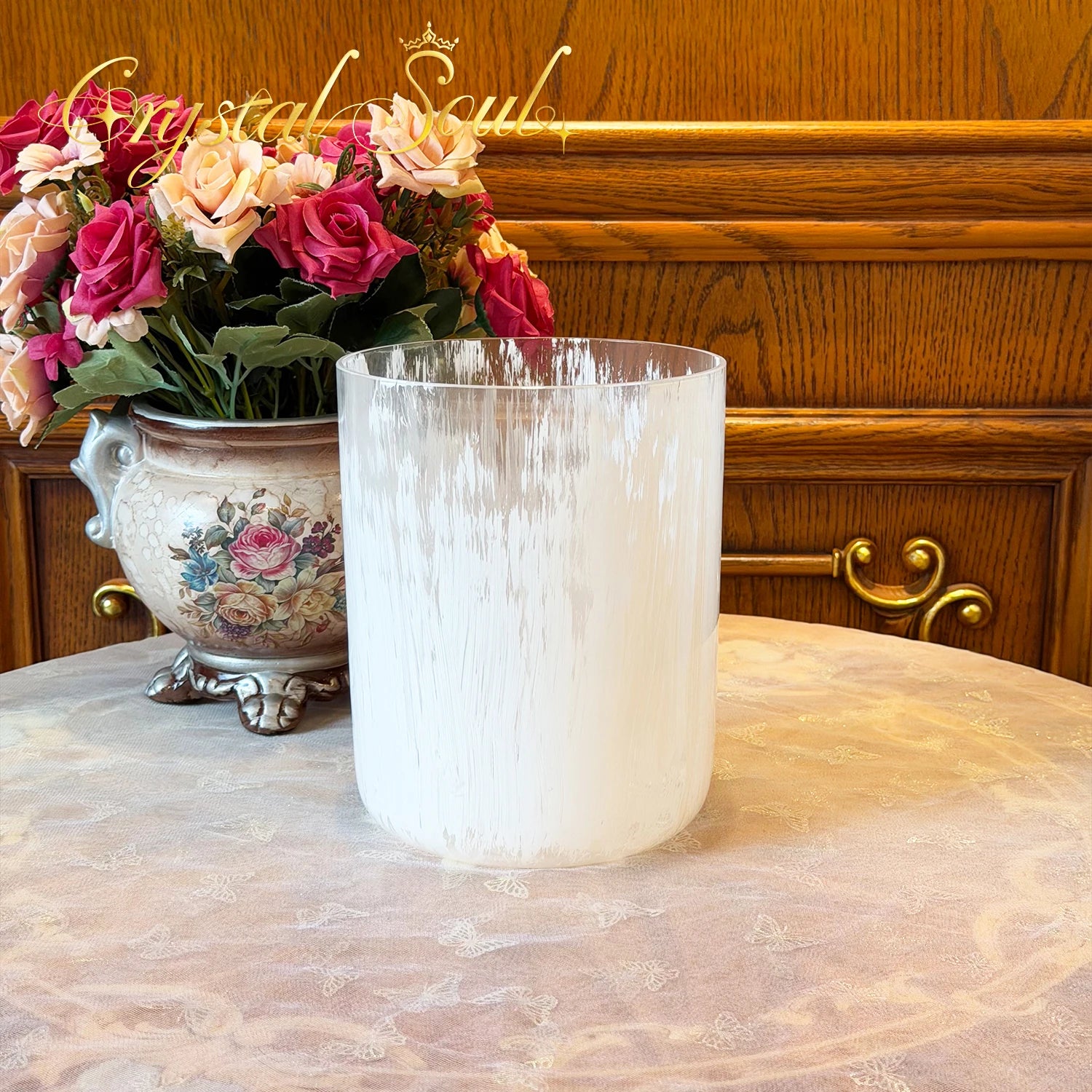 White Alchemy Crystal Singing Bowl-ToShay.org