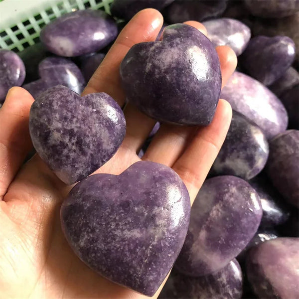 Purple Lepidolite Heart-ToShay.org